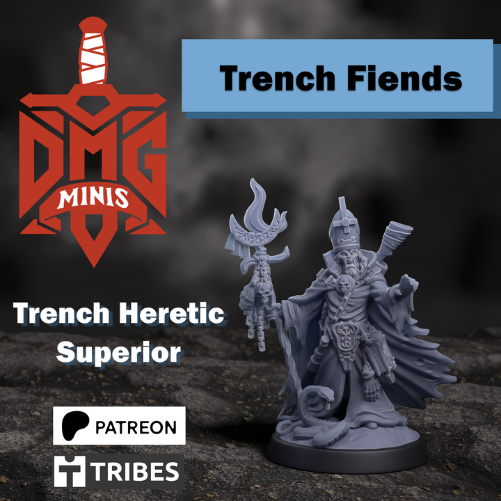Trench Heretic Superior - Trench Flends - Dmg miniatures