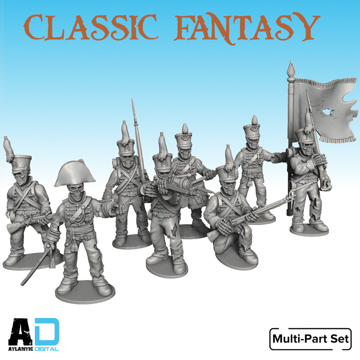 Skeletal Black Brunswickers - Classic Fantasy - Wargames Atlantic