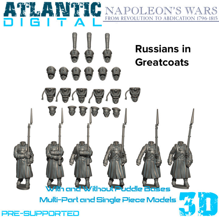 Napoleonic Russians in Greatcoats - Napoleon's Wars - Wargames Atlantic