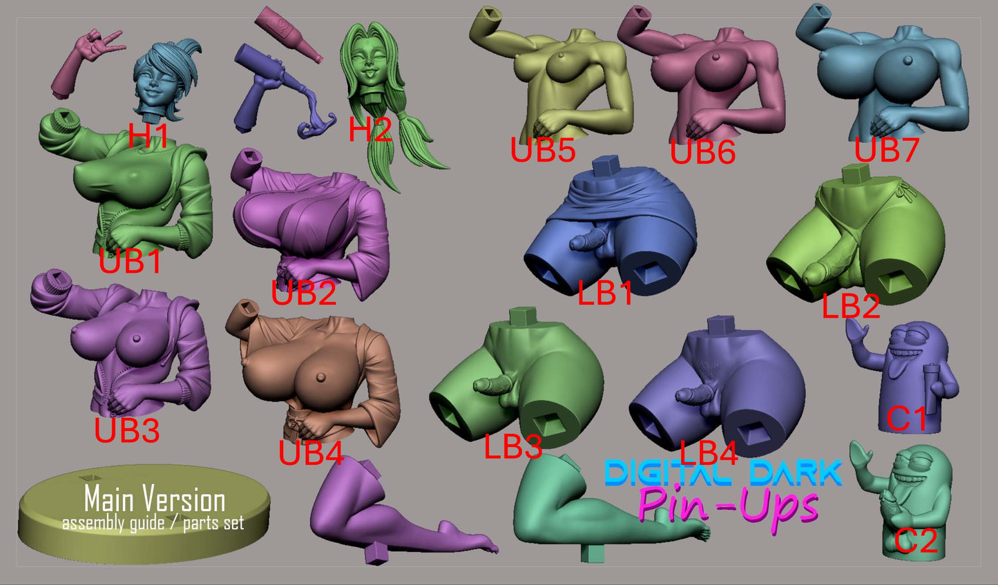 Frankie Foster and Tsunade Futa - Digital Dark Pin-ups