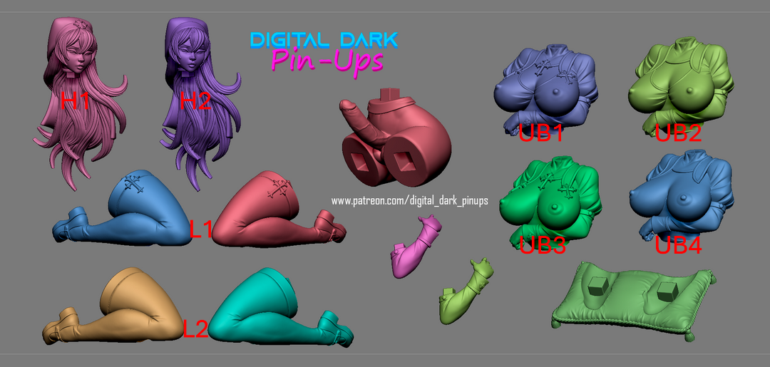 The Prisestess Nun - Digital Dark Pin-ups