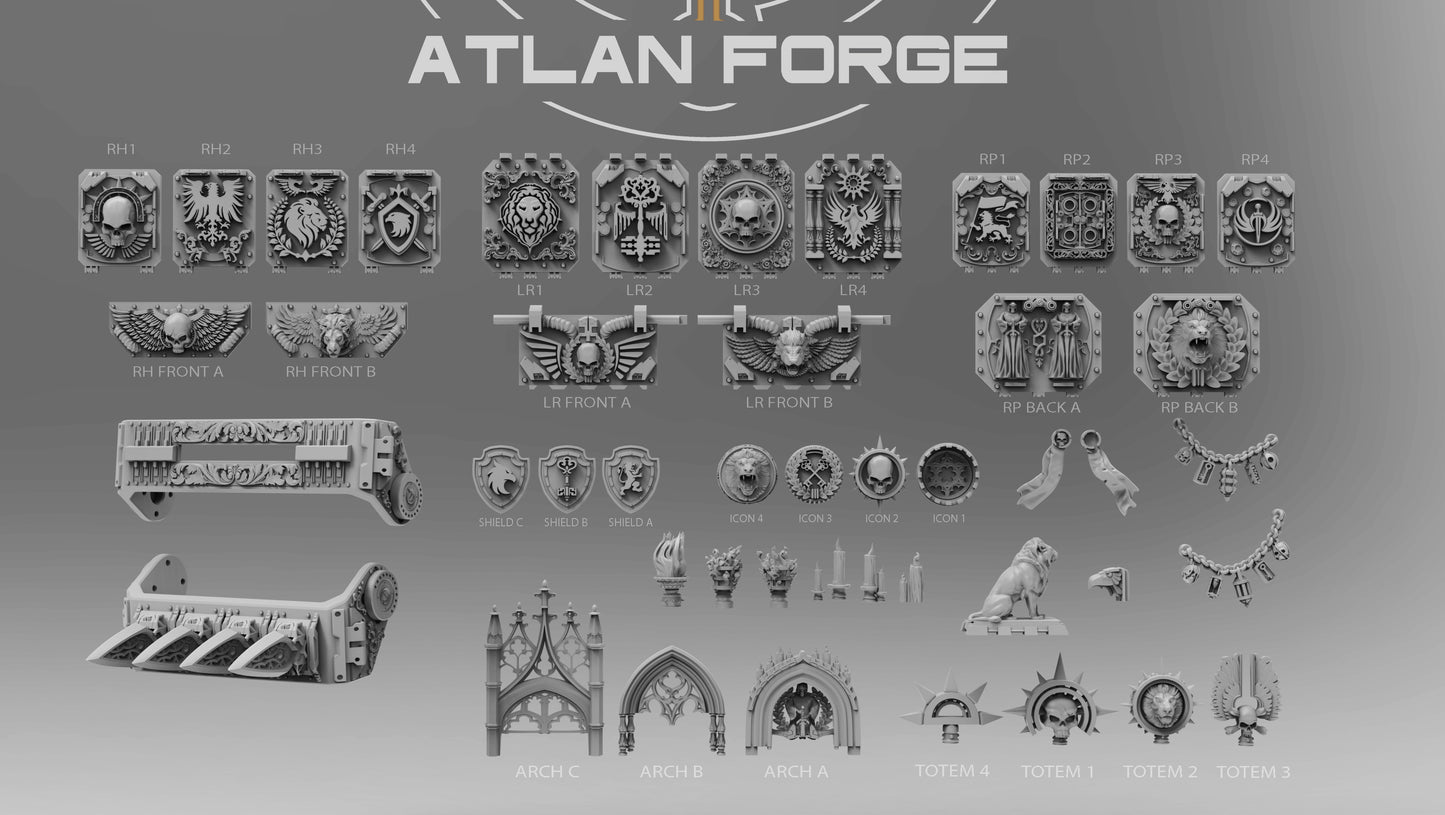 Knights Angelic Vehicle Ornaments - Bits - Atlan Forge