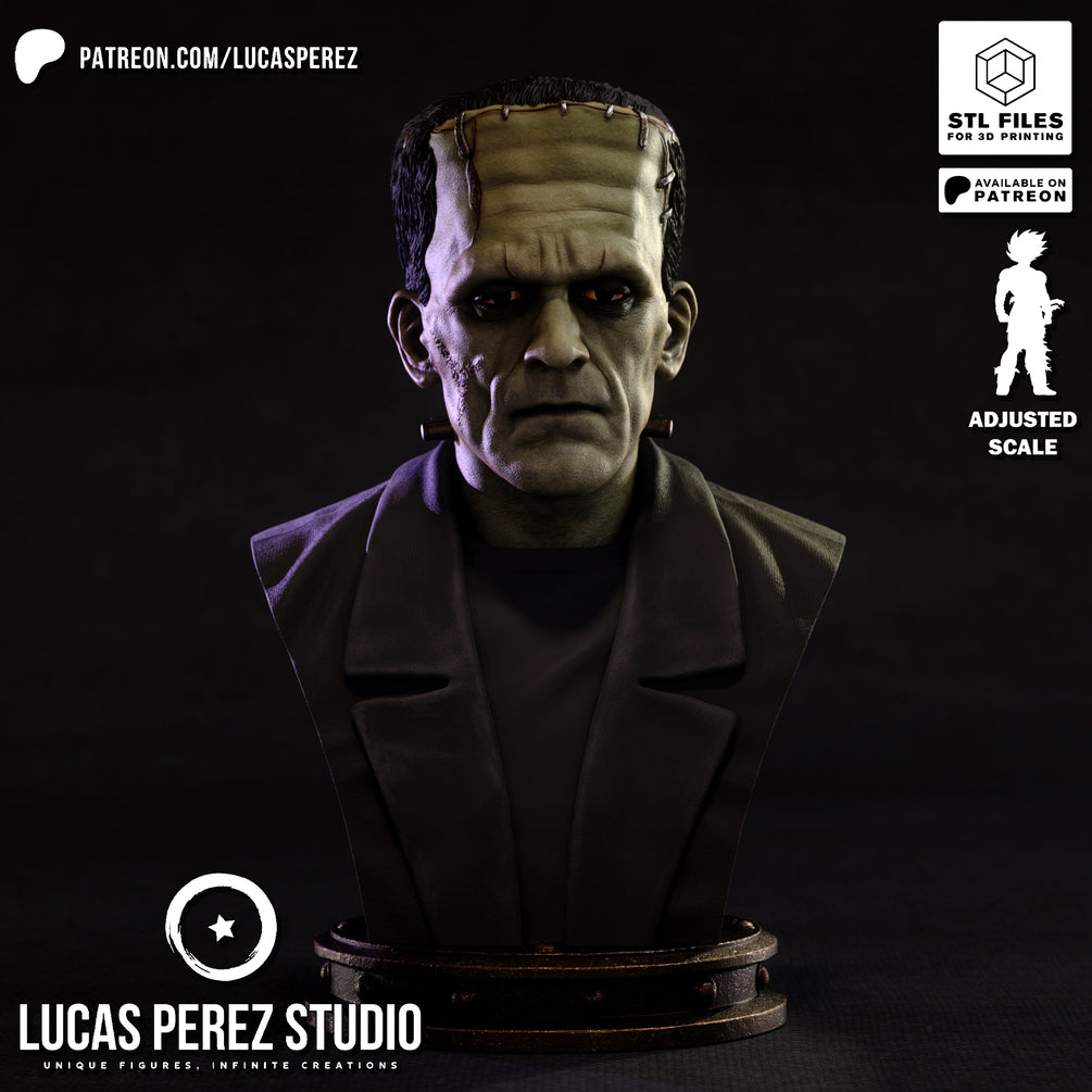 Frankenstein Bust - Lucas Perez Studio