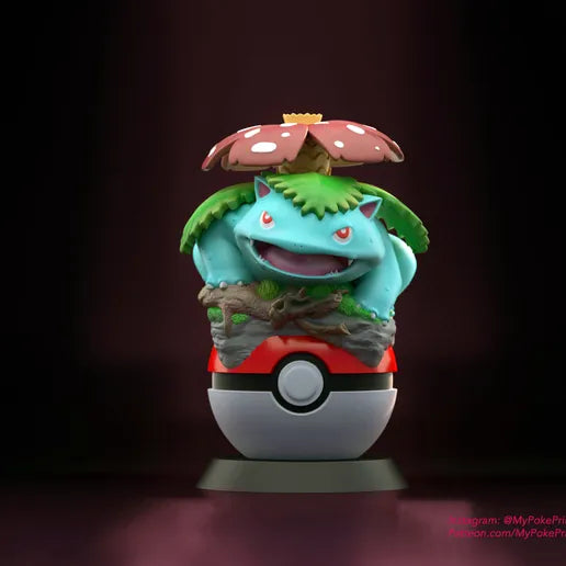 Venusaur on Pokeball - MPPrints