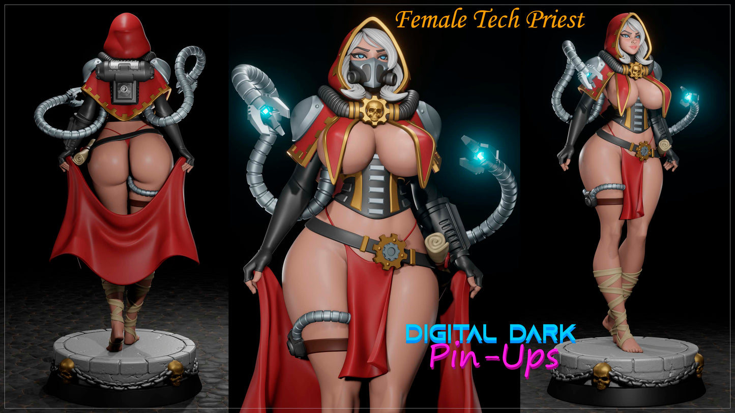 Female Tech Priest - Digital Dark Pin-ups