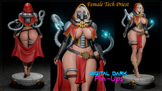 Female Tech Priest - Digital Dark Pin-ups