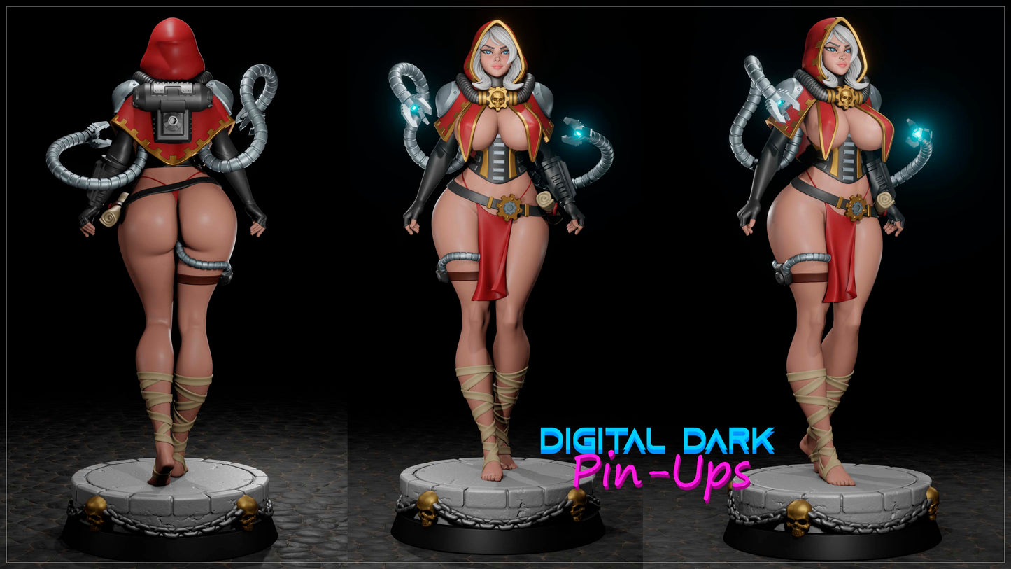 Female Tech Priest - Digital Dark Pin-ups
