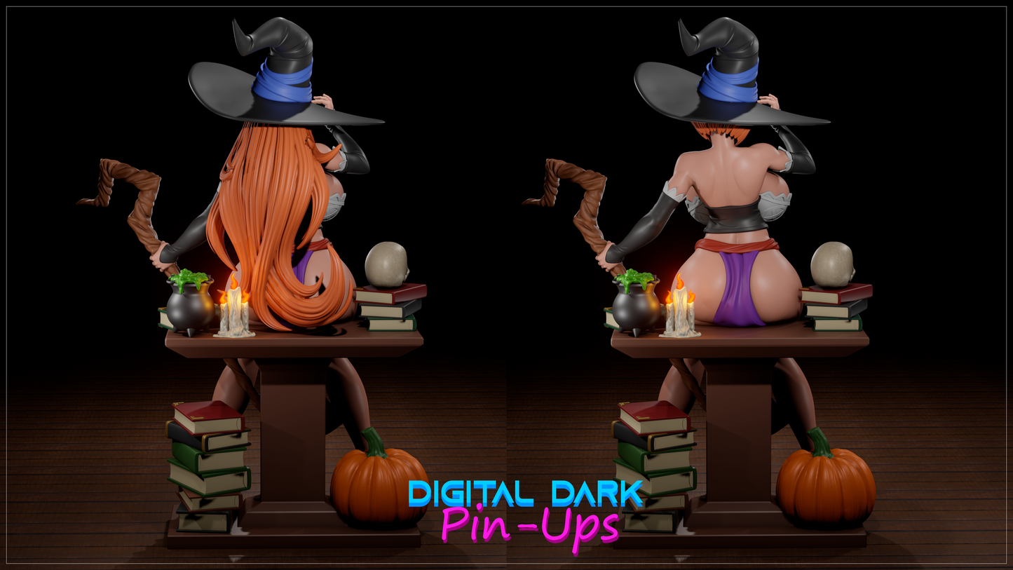 Sorceress Flying Fairy - Digital Dark Pin-ups