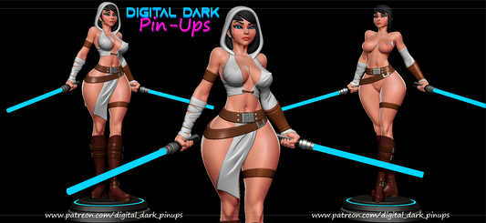 Jedi Girl - Digital Dark Pin-ups