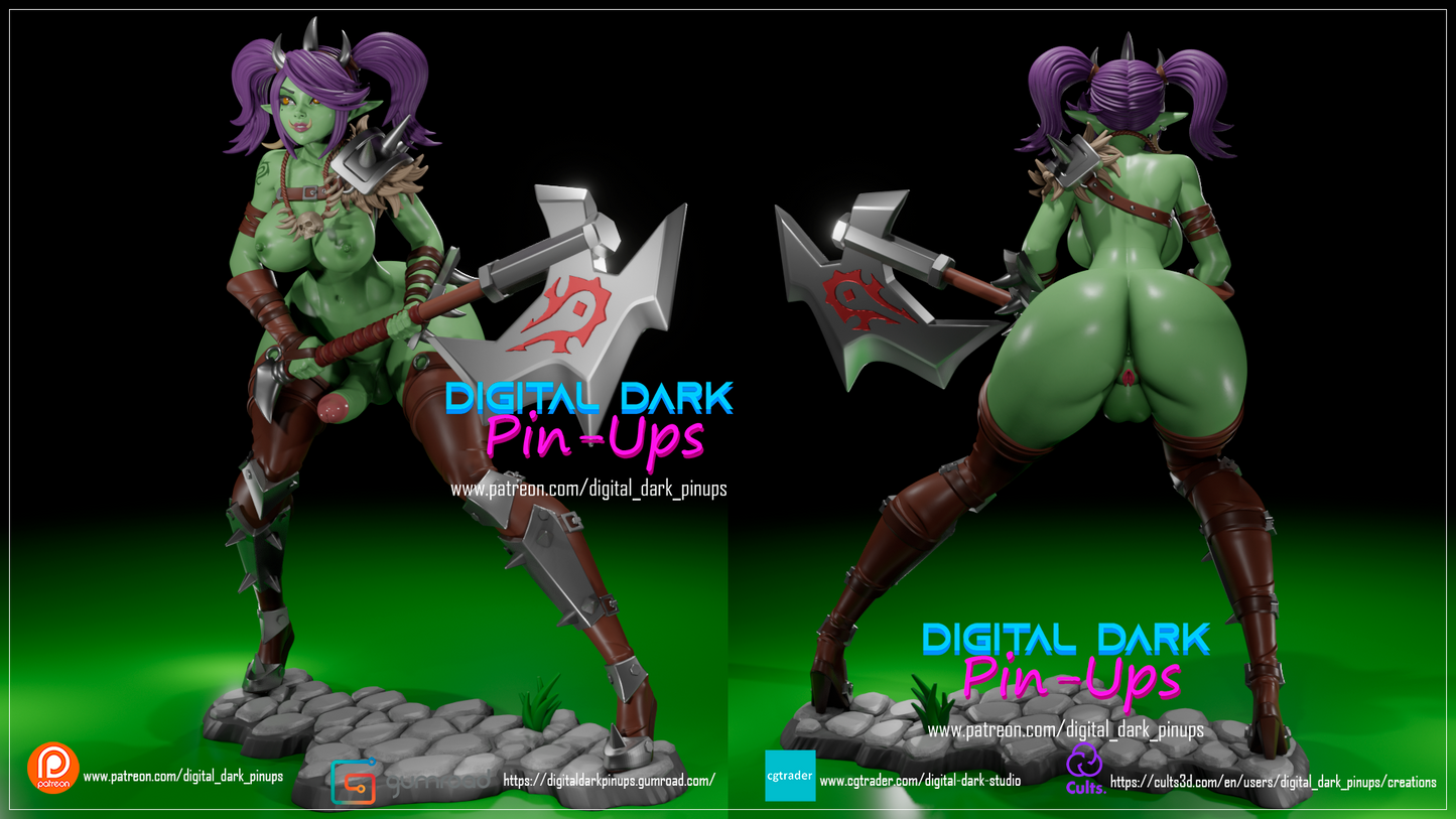 Orc Girl from World of Warcraft Futa - Digital Dark Pin-ups