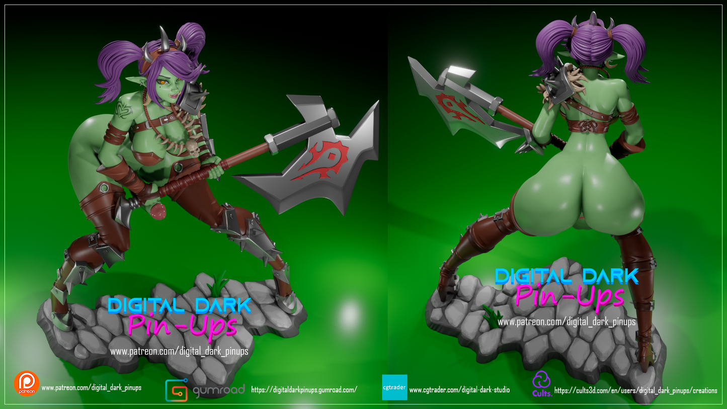 Orc Girl from World of Warcraft Futa - Digital Dark Pin-ups