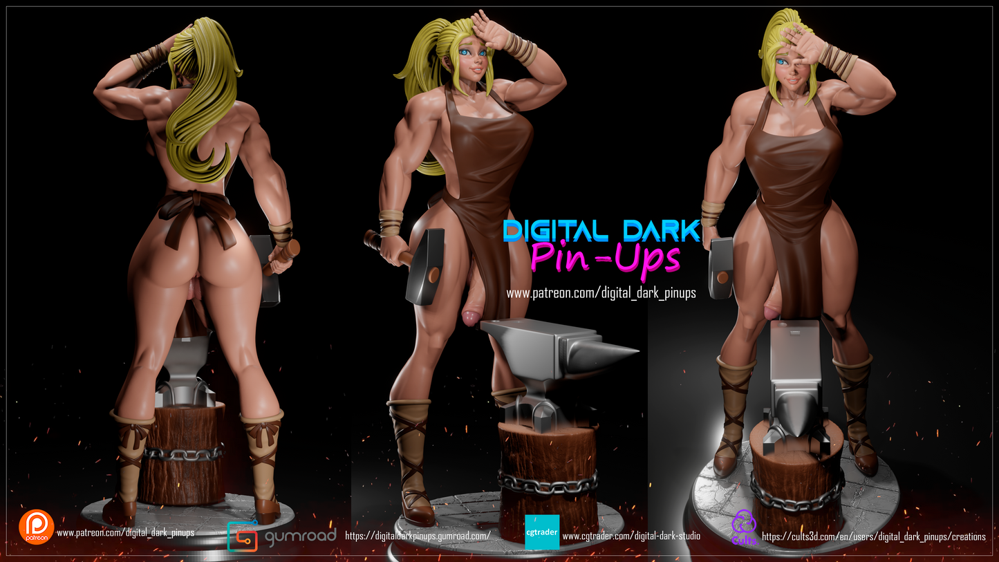Futa Blacksmith - Digital Dark Pin-ups