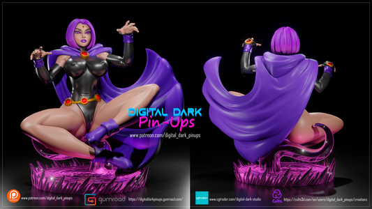 Raven - Digital Dark Pin-ups