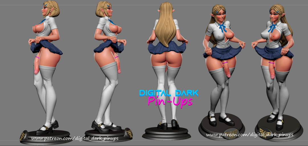Student Zelda Futa - Digital Dark Pin-ups
