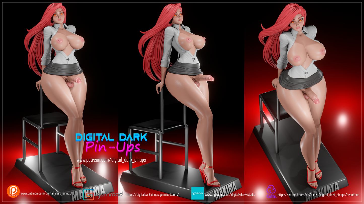 Makima Futa - Digital Dark Pin-ups