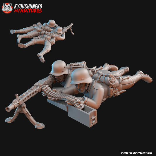 German Machine Gun Team ww2 - Kyoushuneko Miniatures