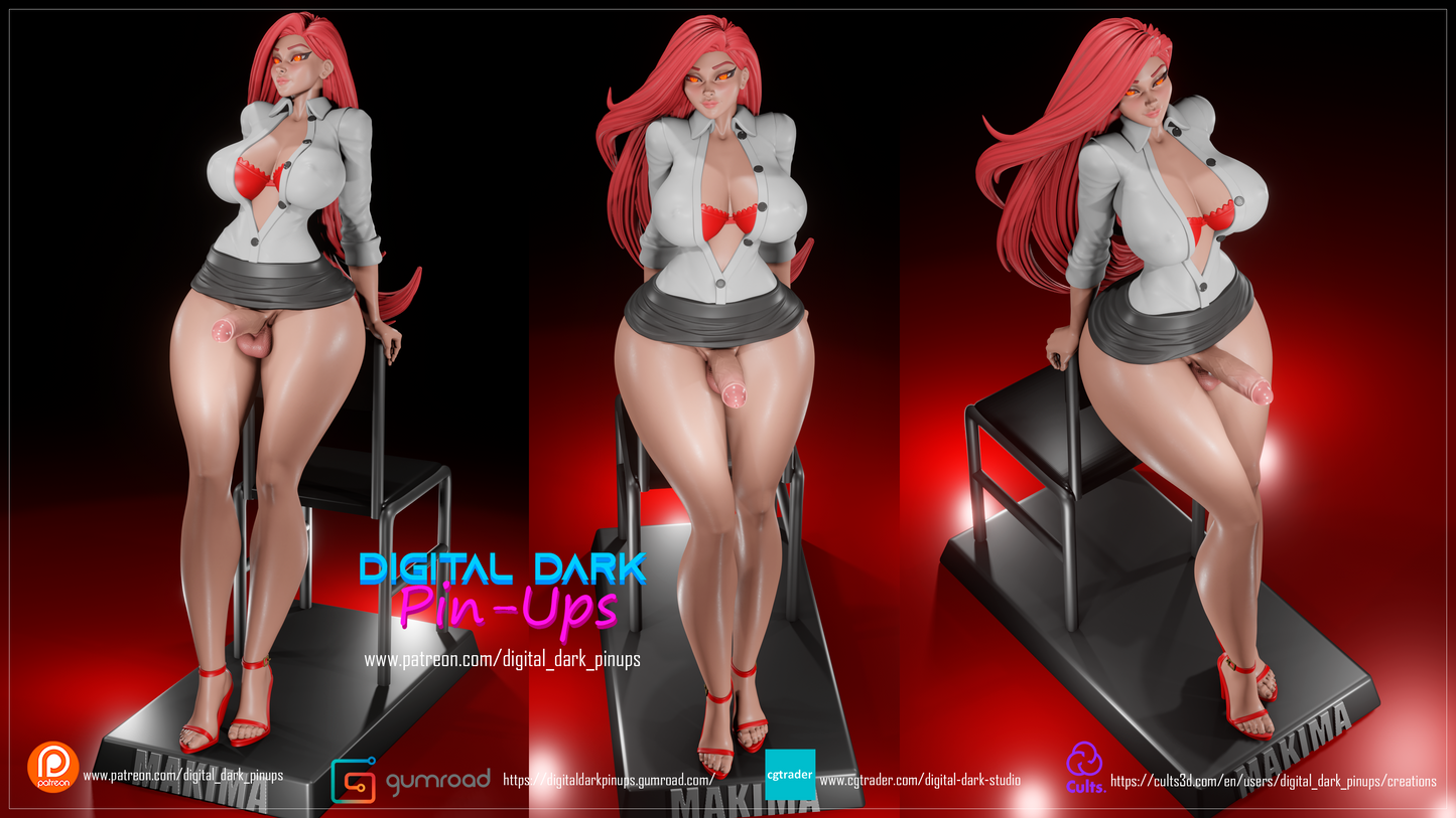 Makima Futa - Digital Dark Pin-ups