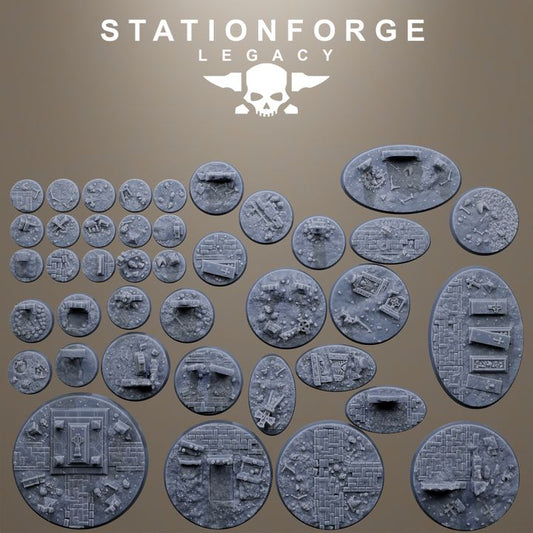Gothic Bases Pack | 40 Hollowed Bases & Toppers - StationForge Legacy