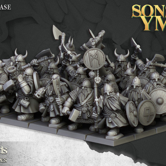 Dwarfs, Sons of Ymir - Dwarfs Warriors Unit - Highlands Miniatures