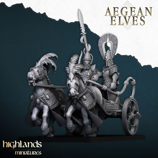 Aegean Elves - Aegean Elf Chariot - Highlands Miniatures