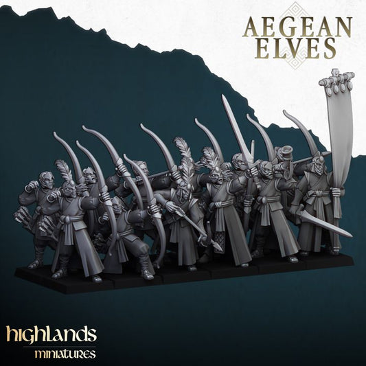 Aegean Elves - Aegean Elves Archers - Highlands Miniatures