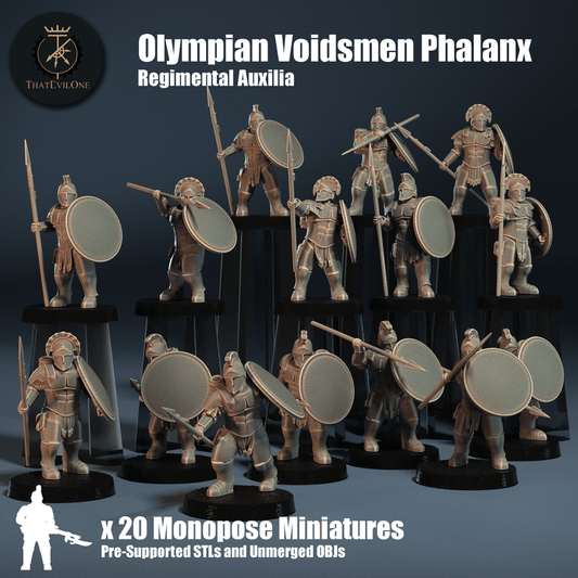 Regimental Auxilia Olympian Voidsmen Phalanx - ThatEvilOne - 28mm