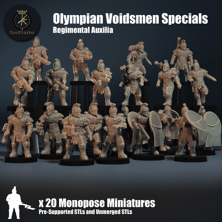 Regimental Auxilia Olympian Voidsmen Specials - ThatEvilOne - 28mm