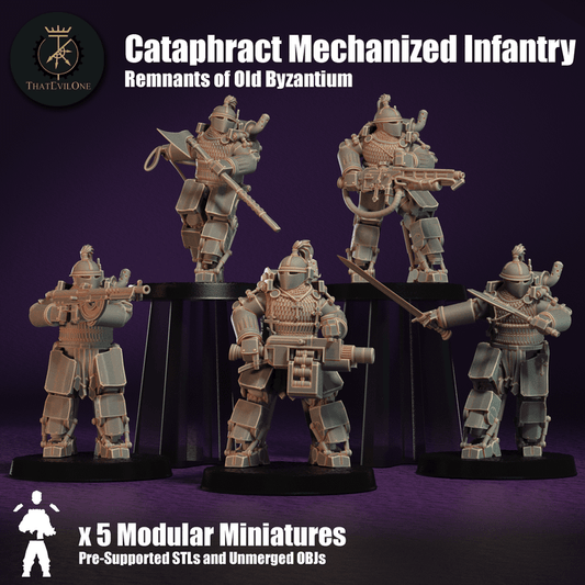 Remnants of Old Byzantium Cataphract Mechanized Infantry - ThatEvilOne - 28mm