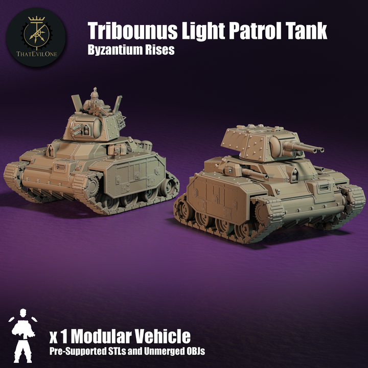 Byzantium Rises Tribounus Light Patrol Tank - ThatEvilOne - 28mm