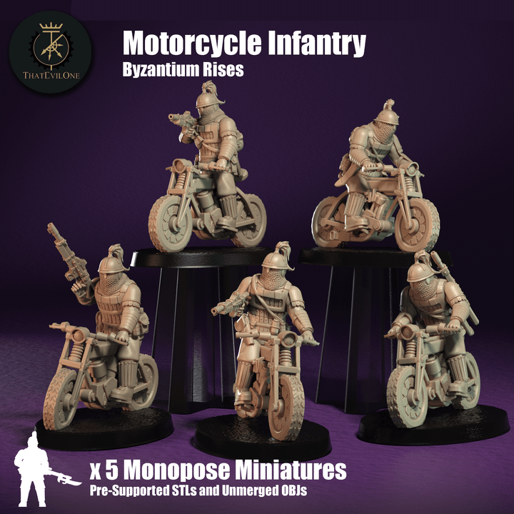 Byzantium Rises Foederatii Motorcycle Infantry - ThatEvilOne - 28mm