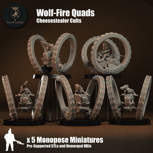 Cheesestealer Cults Wolf-Fire Quads - ThatEvilOne - 28mm