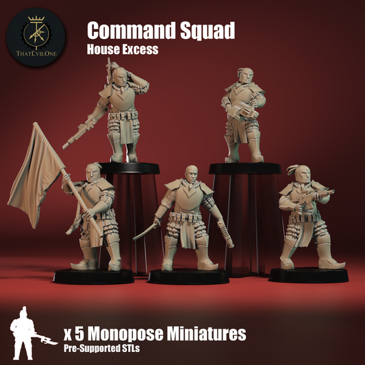 House Excess Command Squad - ThatEvilOne - 28mm