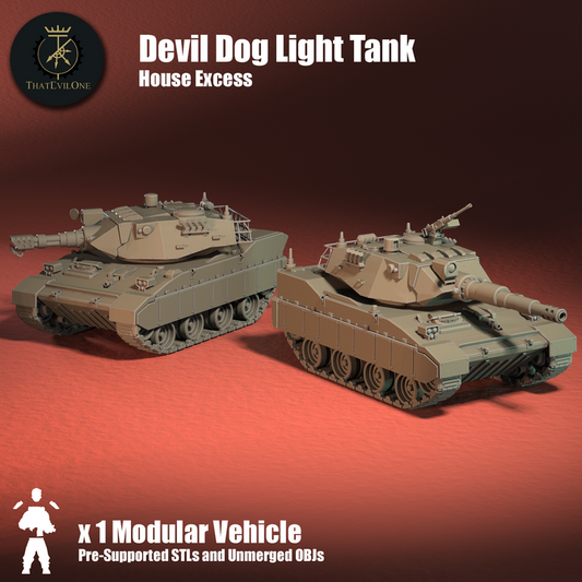 House Excess Devil Dog Light Tank - ThatEvilOne - 28mm