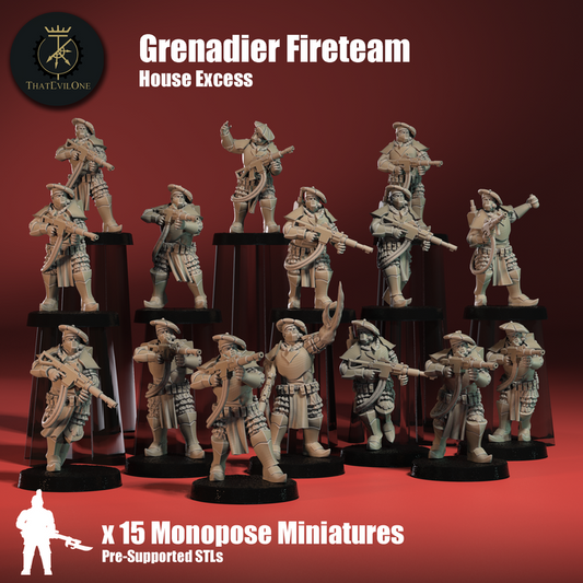 House Excess Grenadiers Fireteam  - ThatEvilOne - 28mm