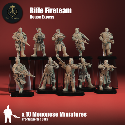 House Excess Rifle Fireteam - ThatEvilOne - 28mm