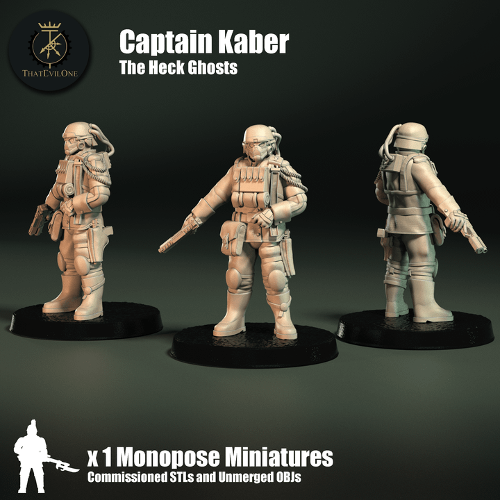 The HeckGhost Captain Kaber - ThatEvilOne - 28mm