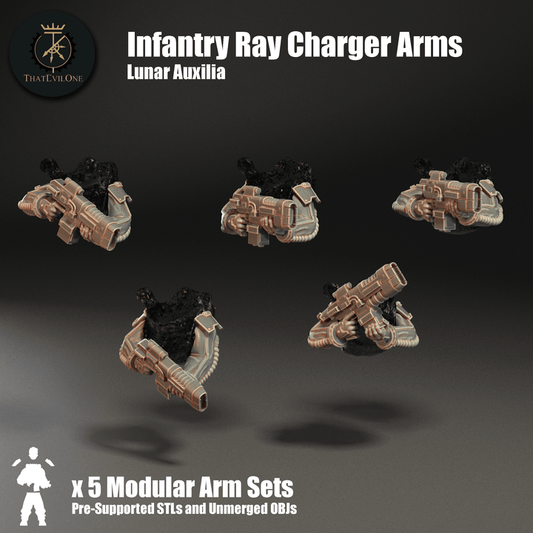 Lunar Auxilia Infantry Ray Chargers Arms - ThatEvilOne - 28mm