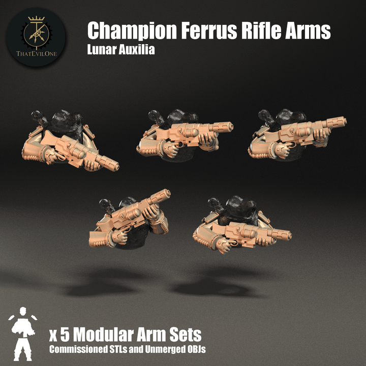Lunar Auxilia Champion Ferrus Rifle Arms - ThatEvilOne - 28mm