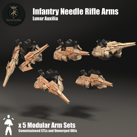 Lunar Auxilia Infantry Needle Rifle Arms - ThatEvilOne - 28mm