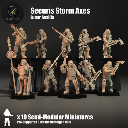 Lunar Auxilia Securis Storm Axes - ThatEvilOne - 28mm