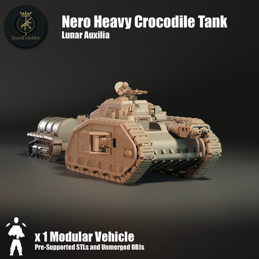 Lunar Auxilia Nero Heavy Crocodile Tank - ThatEvilOne - 28mm