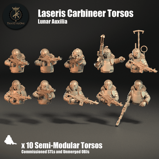 Lunar Auxilia Laseris Carbineer Torsos - ThatEvilOne - 28mm