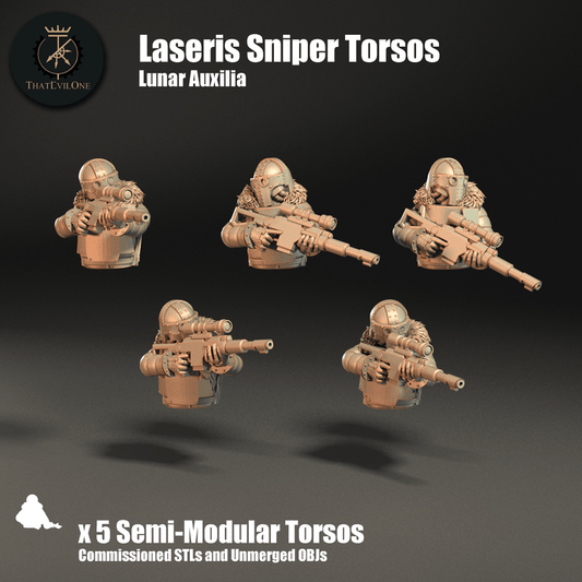 Lunar Auxilia Laseris Sniper Torsos - ThatEvilOne - 28mm