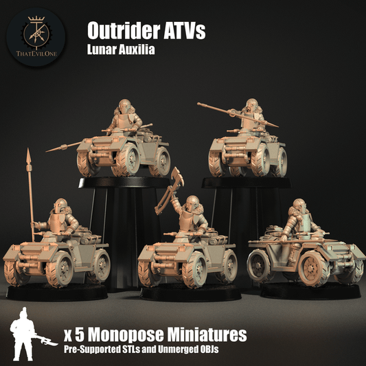 Lunar Auxilia Outrider ATVs - ThatEvilOne - 28mm