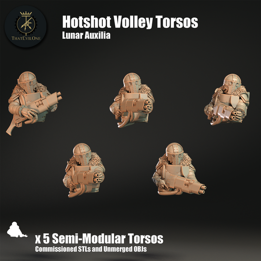 Lunar Auxilia Hotshot Volley Torsos - ThatEvilOne - 28mm