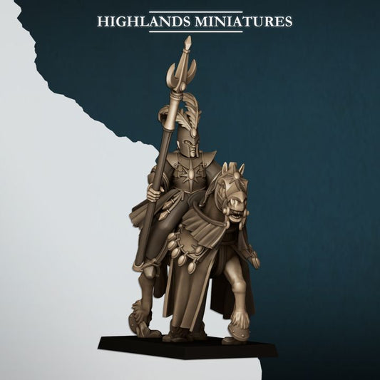 Aegean Elves - Mounted Aegean Mage on Horse - Highlands Miniatures