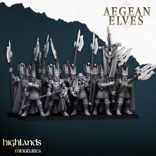 Aegean Elves - Mycenaean Guard - Highlands Miniatures