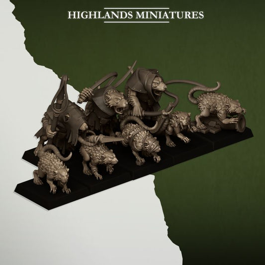 Sewer Vermin - Rats and Rat Masters - Highlands Miniatures