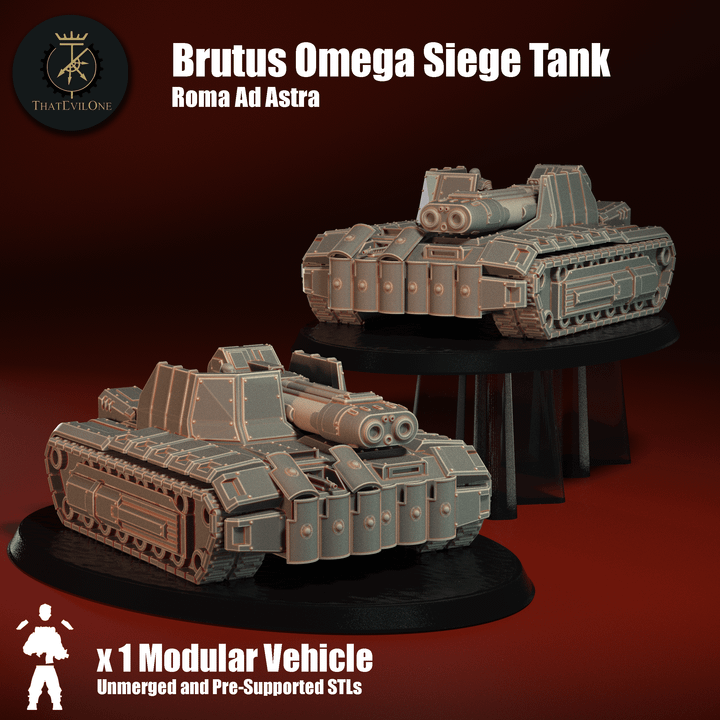 Roma Ad Astra Brutus Omega Siege Tank - ThatEvilOne - 28mm