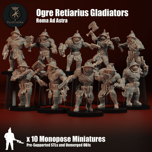 Roma Ad Astra Ogre Retiarius - ThatEvilOne - 28mm